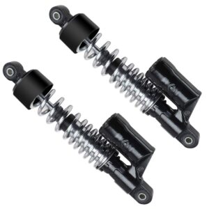 VANQLORE Rear Shocker Suspension Spring Adjustable Bike Shock Absorber for Royal Enfield Bullet Motorcycle (Black, 2 Pcs)